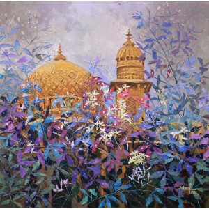 Ashraf, 30 x 30 Inch, Oil on Canvas, Floral Painting, AC-ASF-025
